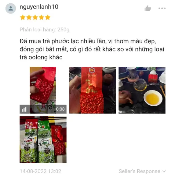 Ảnh chụp đánh giá khách hàng trên Shopee